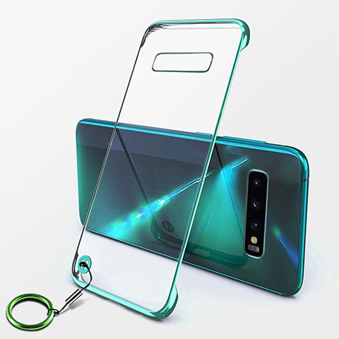 Handyhülle Hülle Crystal Hartschalen Tasche Schutzhülle S02 für Samsung Galaxy S10 Plus Cyan