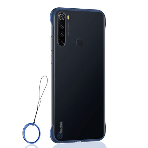 Handyhülle Hülle Crystal Hartschalen Tasche Schutzhülle S02 für Xiaomi Redmi Note 8 Blau