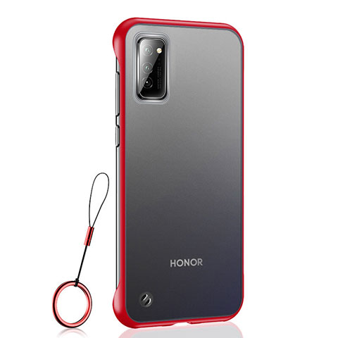 Handyhülle Hülle Crystal Hartschalen Tasche Schutzhülle S04 für Huawei Honor V30 Pro 5G Rot