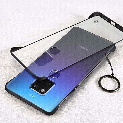 Handyhülle Hülle Crystal Hartschalen Tasche Schutzhülle S04 für Huawei Mate 20 X 5G Schwarz