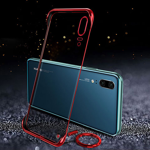 Handyhülle Hülle Crystal Hartschalen Tasche Schutzhülle S05 für Huawei P20 Rot