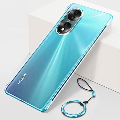 Handyhülle Hülle Crystal Rahmenlos Hartschalen Tasche Schutzhülle für Huawei Honor X7b Blau