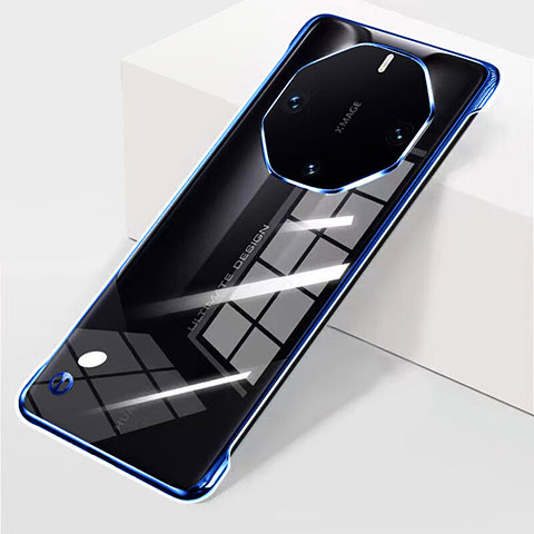 Handyhülle Hülle Crystal Rahmenlos Hartschalen Tasche Schutzhülle für Huawei Mate 60 RS Ultimate Blau