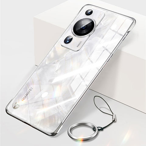 Handyhülle Hülle Crystal Rahmenlos Hartschalen Tasche Schutzhülle für Huawei P60 Pro Silber