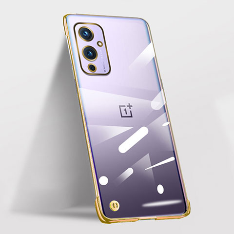 Handyhülle Hülle Crystal Rahmenlos Hartschalen Tasche Schutzhülle für OnePlus 9 5G Gold