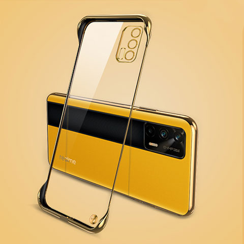 Handyhülle Hülle Crystal Rahmenlos Hartschalen Tasche Schutzhülle für Realme GT 5G Gold