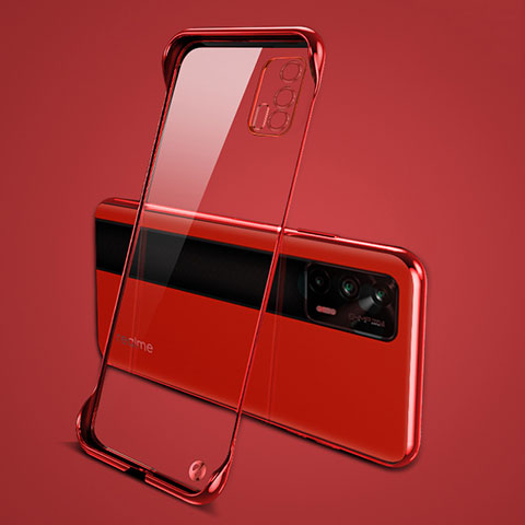 Handyhülle Hülle Crystal Rahmenlos Hartschalen Tasche Schutzhülle für Realme GT 5G Rot