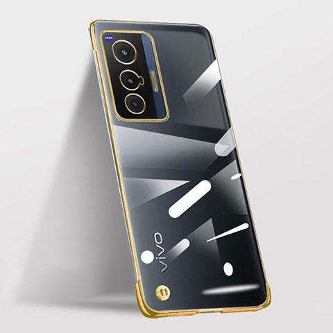 Handyhülle Hülle Crystal Rahmenlos Hartschalen Tasche Schutzhülle für Vivo X70 5G Gold