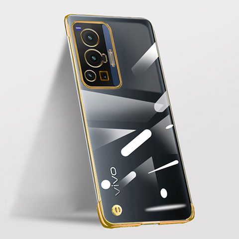 Handyhülle Hülle Crystal Rahmenlos Hartschalen Tasche Schutzhülle für Vivo X70 Pro 5G Gold