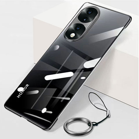 Handyhülle Hülle Crystal Rahmenlos Hartschalen Tasche Schutzhülle H04 für Huawei Honor 70 Pro 5G Schwarz