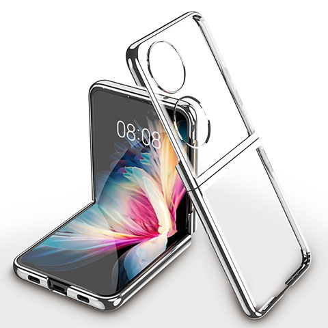 Handyhülle Hülle Crystal Tasche Schutzhülle AC1 für Huawei P60 Pocket Silber