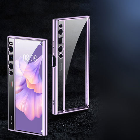 Handyhülle Hülle Crystal Tasche Schutzhülle C01 für Huawei Mate Xs 2 Violett