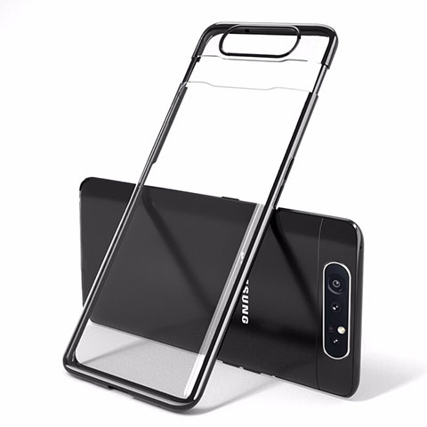 Handyhülle Hülle Crystal Tasche Schutzhülle H01 für Samsung Galaxy A90 4G Schwarz