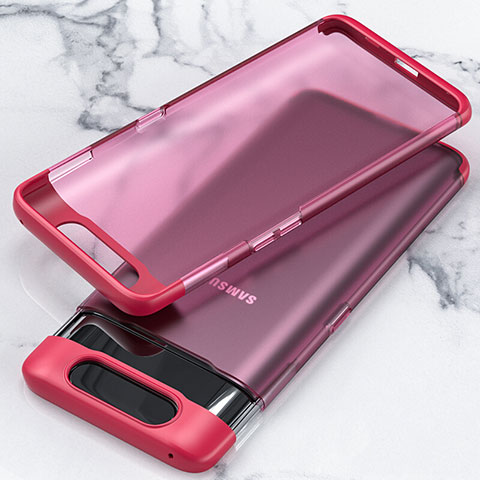 Handyhülle Hülle Crystal Tasche Schutzhülle H02 für Samsung Galaxy A80 Rot