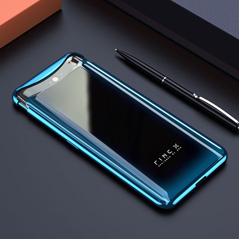 Handyhülle Hülle Crystal Tasche Schutzhülle S01 für Oppo Find X Super Flash Edition Blau