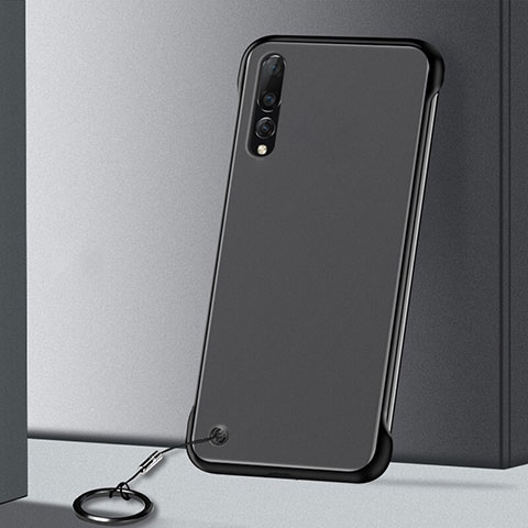 Handyhülle Hülle Crystal Tasche Schutzhülle S01 für Samsung Galaxy A70 Schwarz