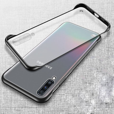 Handyhülle Hülle Crystal Tasche Schutzhülle S02 für Samsung Galaxy A70S Schwarz