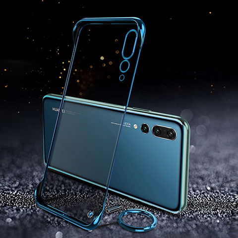 Handyhülle Hülle Crystal Tasche Schutzhülle S04 für Huawei P20 Pro Blau