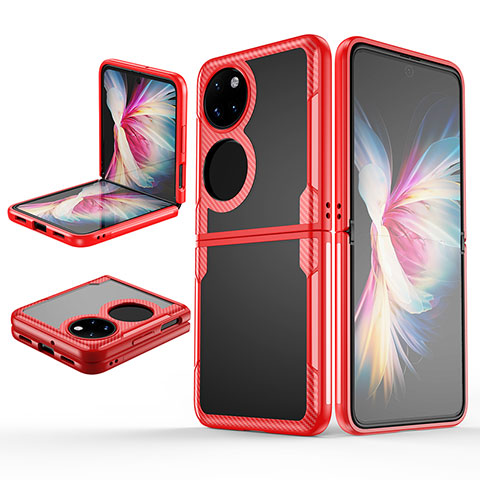Handyhülle Hülle Crystal Tasche Schutzhülle Z01L für Huawei P60 Pocket Rot
