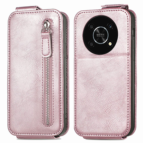 Handyhülle Hülle Flip Tasche Leder für Huawei Enjoy 50 Pro Rosegold