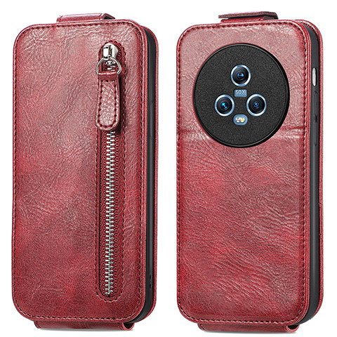 Handyhülle Hülle Flip Tasche Leder für Huawei Honor Magic5 5G Rot