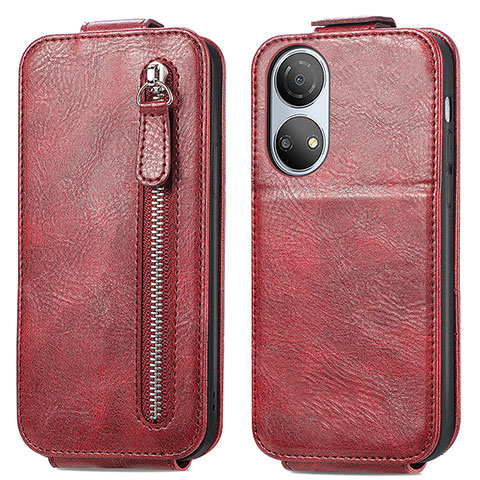 Handyhülle Hülle Flip Tasche Leder für Huawei Honor X7 Rot