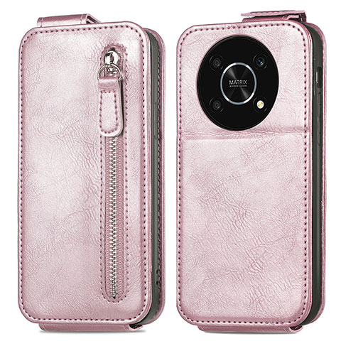 Handyhülle Hülle Flip Tasche Leder für Huawei Honor X9 5G Rosegold