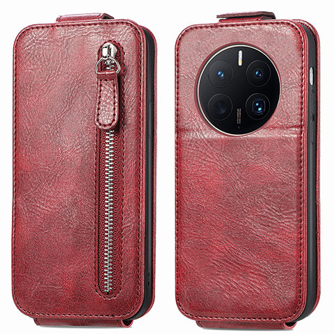 Handyhülle Hülle Flip Tasche Leder für Huawei Mate 50 Pro Rot