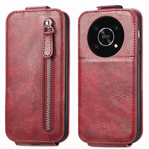 Handyhülle Hülle Flip Tasche Leder für Huawei Nova Y90 Rot