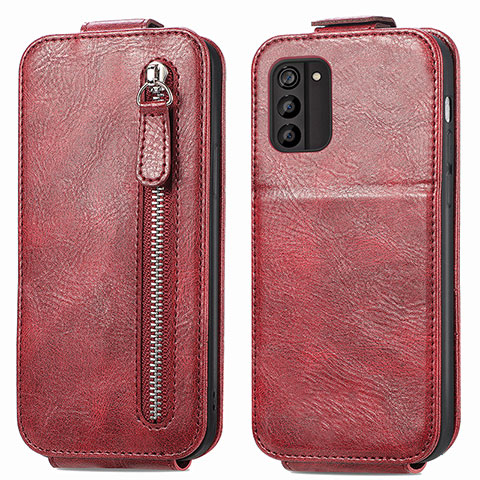 Handyhülle Hülle Flip Tasche Leder für Nokia G100 Rot