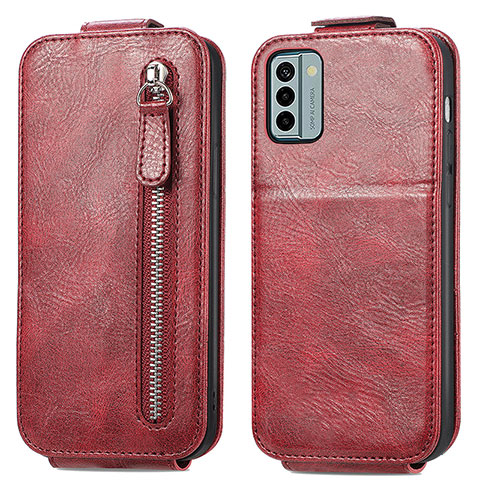 Handyhülle Hülle Flip Tasche Leder für Nokia G22 Rot