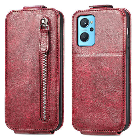 Handyhülle Hülle Flip Tasche Leder für Oppo A96 4G Rot