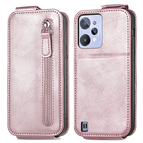 Handyhülle Hülle Flip Tasche Leder für Realme C31 Rosegold