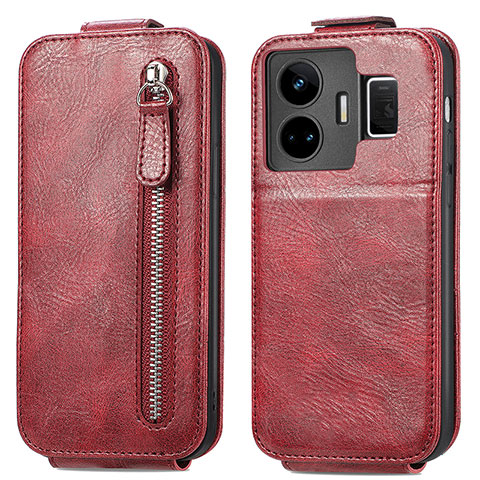Handyhülle Hülle Flip Tasche Leder für Realme GT Neo6 5G Rot