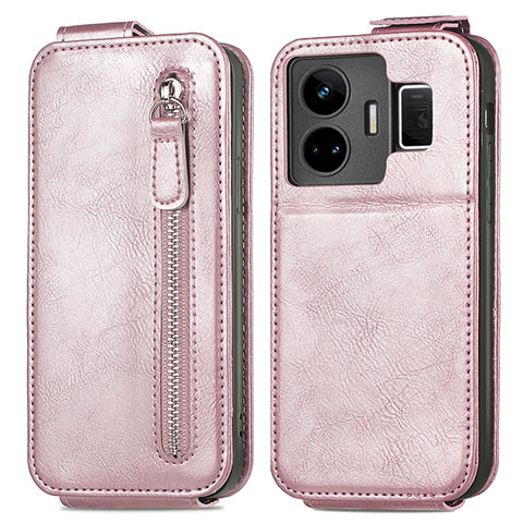 Handyhülle Hülle Flip Tasche Leder für Realme GT3 5G Rosegold