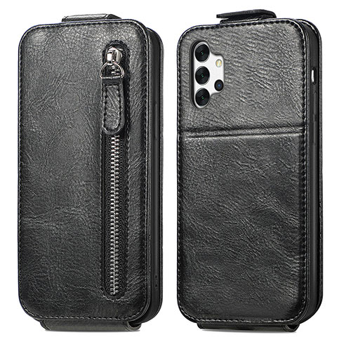 Handyhülle Hülle Flip Tasche Leder für Samsung Galaxy A32 4G Schwarz