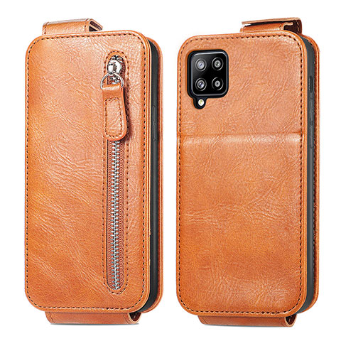 Handyhülle Hülle Flip Tasche Leder für Samsung Galaxy A42 5G Braun