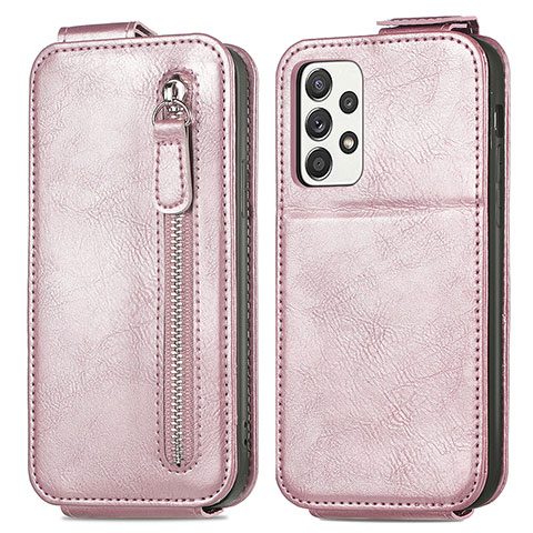 Handyhülle Hülle Flip Tasche Leder für Samsung Galaxy A52 4G Rosegold