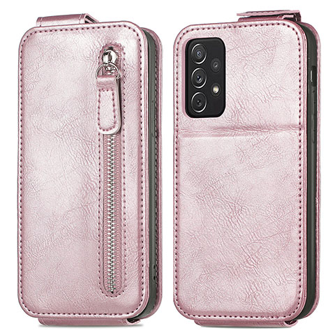 Handyhülle Hülle Flip Tasche Leder für Samsung Galaxy A72 5G Rosegold