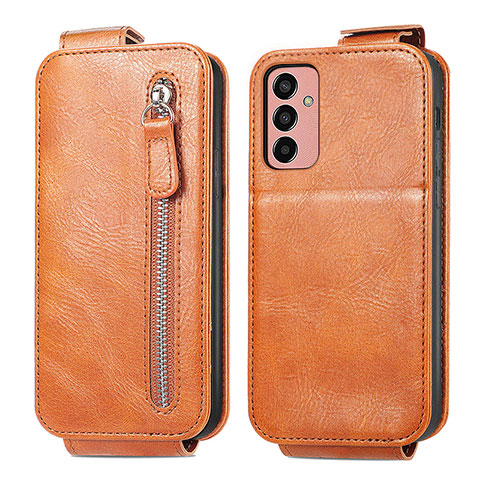 Handyhülle Hülle Flip Tasche Leder für Samsung Galaxy M13 4G Braun