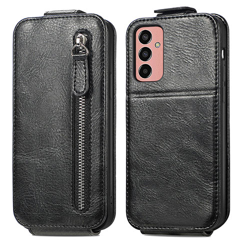 Handyhülle Hülle Flip Tasche Leder für Samsung Galaxy M13 4G Schwarz