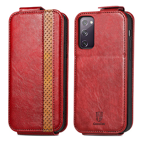 Handyhülle Hülle Flip Tasche Leder für Samsung Galaxy S20 FE 4G Rot