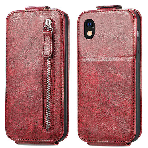 Handyhülle Hülle Flip Tasche Leder für Sony Xperia Ace III SO-53C Rot