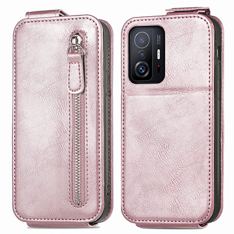 Handyhülle Hülle Flip Tasche Leder für Xiaomi Mi 11T Pro 5G Rosegold