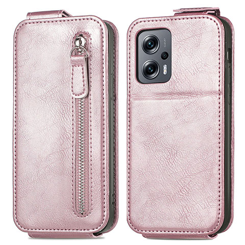 Handyhülle Hülle Flip Tasche Leder für Xiaomi Poco X4 GT 5G Rosegold