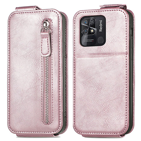 Handyhülle Hülle Flip Tasche Leder für Xiaomi Redmi 10 India Rosegold