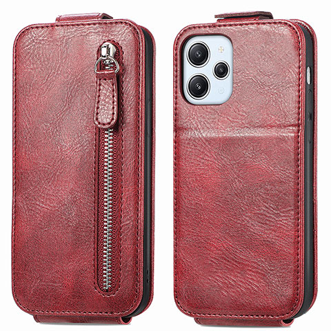 Handyhülle Hülle Flip Tasche Leder für Xiaomi Redmi 12 4G Rot