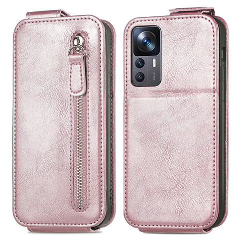 Handyhülle Hülle Flip Tasche Leder für Xiaomi Redmi K50 Ultra 5G Rosegold