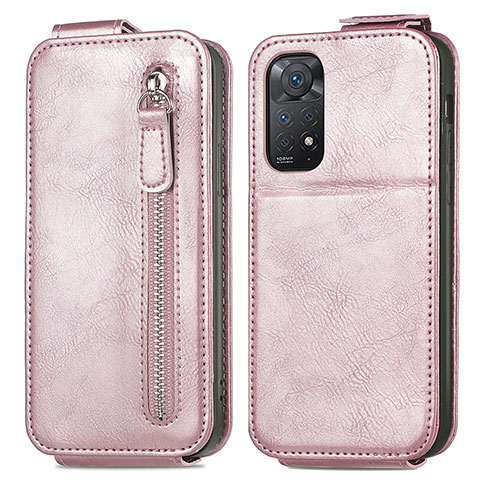 Handyhülle Hülle Flip Tasche Leder für Xiaomi Redmi Note 12 Pro 4G Rosegold