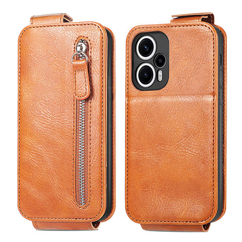 Handyhülle Hülle Flip Tasche Leder für Xiaomi Redmi Note 12 Turbo 5G Braun